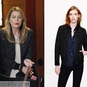 J Crew tweed bomber jacket